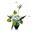 thumbnail image 2 of Centros de mesa Decoración suave for el hogar Ramo de flores artificiales Juego de flores de simulación con florero de vidrio, 2 of 5