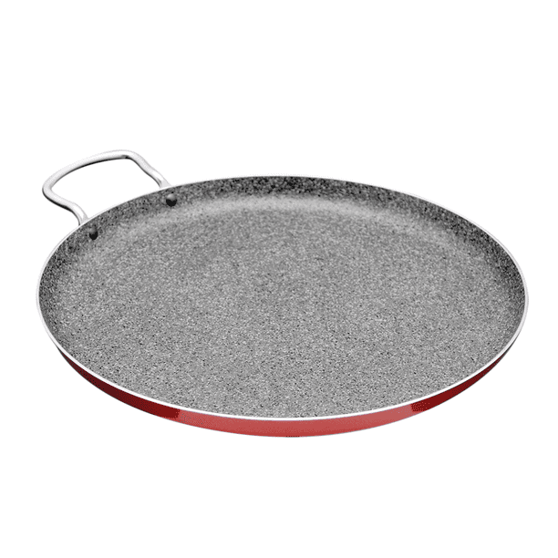 Comal Italiano De Aluminio Con Antiadherente De Granito 26cm Color Rojo Vencort