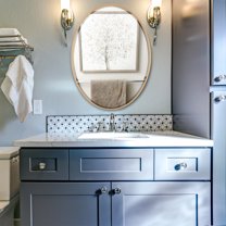 OVALCREST - Singapore Framed Floating Oval Mirror - Gold Paint - 12 5/8" x 16 5/8"