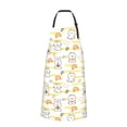 thumbnail image 2 of Lsque Rabbit And Milk Tea Waterproof Apron Chef Aprons for Men Heavy Duty Chemical Work Apron Extra Long Grilling Aprons with Adjustable Bib Apron, 2 of 9