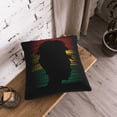 thumbnail image 3 of DouZhe Velvet Decorative Throw Pillow Covers Set of 2, Soft Square Cushion Cover with Invisible Zipper African Girl Vintage Grunge Style Printing, 20"x20", 3 of 7