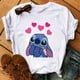 thumbnail image 3 of Camiseta divertida de Navidad Kawaii Lilo Stitch para mujer, camiseta de manga linda de Stitch, camiseta gráfica Y2k, camisetas de calle, camisetas para mujer, 3 of 5