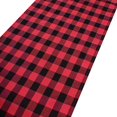 thumbnail image 3 of Efavormart 14" x 108" Buffalo Plaid Table Runner Gingham Polyester Checkered Table Runner for  Dinner,  Outdoor or Indoor Gatherings Home Decorations  - Black / Red, 3 of 11