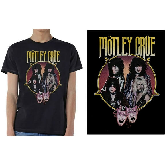 Men's Motley Crue Theatre Pentagram Slim Fit T-shirt Small Black