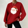 thumbnail image 6 of Fall Fashion Must Haves Womens Long Sleeve Festive Round Neck Christmas Pullover Sweatshirt Holiday Top Women Fall Clothes, 6 of 7