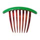 thumbnail image 2 of CaravanToertoise Shell French Twist Peine Fabricado en Francia decorado con epoxi verde CARAVAN 20852, 2 of 2
