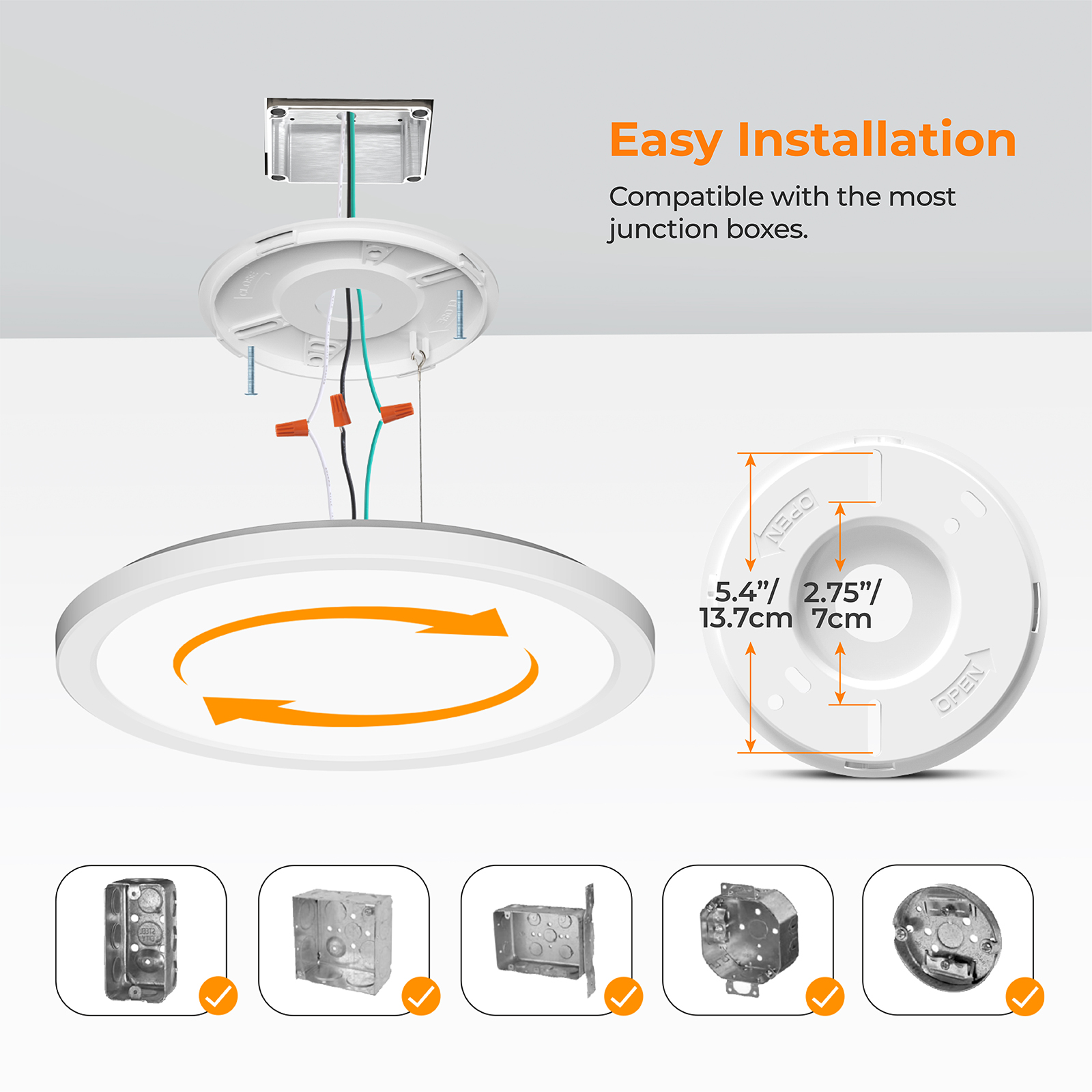 Blnan LED Flush Mount Ceiling Light, 9 Inch, 18W photo 8