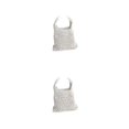 thumbnail image 3 of Qarigey Bolso de cubo tejido para mujer, bolsas huecas de malla transpirable, contenedor organizador, bolso Universal, accesorios de viaje de Blanco 2piezas, 3 of 6