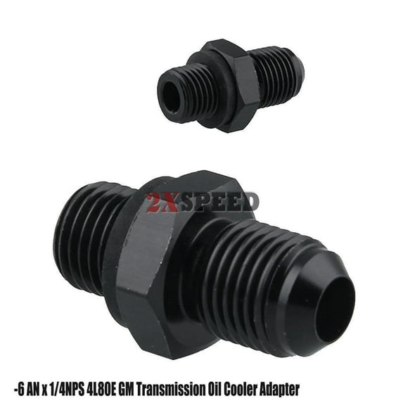 10 Pieces Of New -6 AN x 1/4NPS 4L80E GM Transmission Oil Cooler Adapter Fittings 1997 - 2007 New -6 AN x 1/4NPS 4L80E GM Transmission Oil Cooler Adapter Fittings 1997 - 2007
