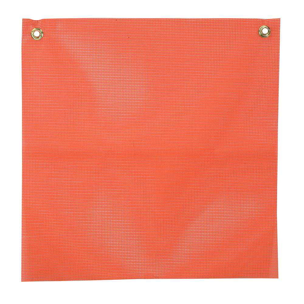 Orange Vinyl Coated Mesh Safety Replacement Flag 18" x 18" DOT Co