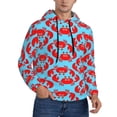 thumbnail image 2 of Salouo Cartoon Crabs Pattern Men's Fall Hoodie Sweatshirt,Sport Hoodie with Pockets for Men Pullover Casual Hooded Sweatshirt-4X-Large, 2 of 7