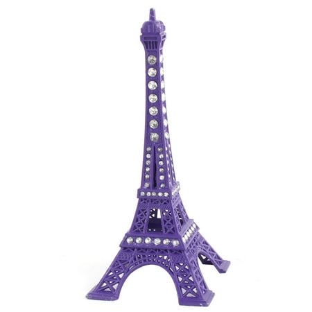Unique Bargains Home Dresser Metal Miniature Statue Paris Souvenir Decor Purple Eiffel Tower