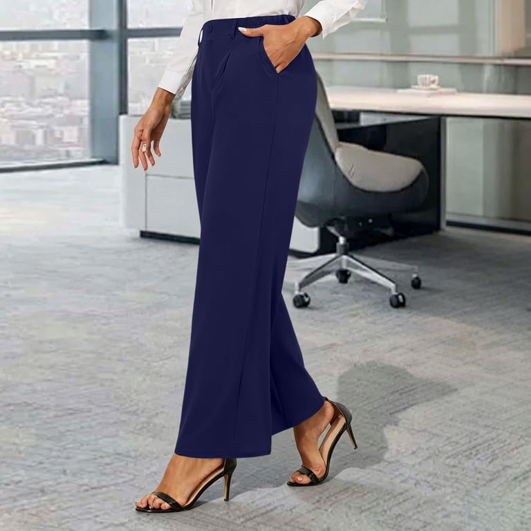 high waisted navy blue dress pants Navy Blue Dress Pants - Navy High Waisted Pants - Trousers