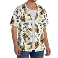 thumbnail image 2 of Goofa German Shepherd Dog Printed Men's Casual Short-sleeved Shirt,Lightweight Breathable Button-down,Summer Casual men's top,Versatile Fashion shirt-XX-Large, 2 of 7