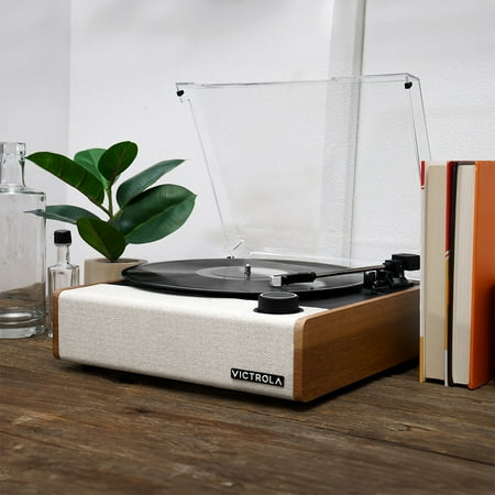 Victrola Eastwood II Bluetooth Record Player with 3 speed Turntable - Oak