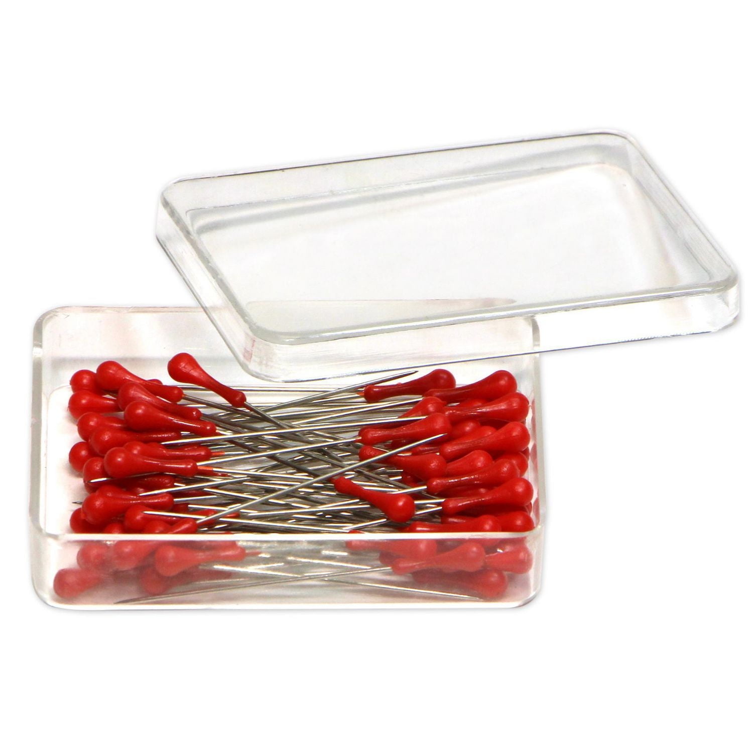 Épingles à maintien facile UNIQUE CREATIV — Tête sphérique rouge, 38 mm × 0,6 mm, 60 pièces 38 mm (1½")