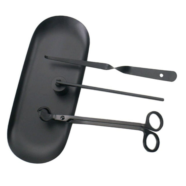 Extintor de de material acero inoxidable, tijeras para mecha, bandeja para extractor de , de herramientas para , negro Colco Vela Wick Trimmer