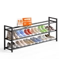 thumbnail image 1 of Zapatero expandible de metal negro Bumusty de 3 niveles, 45-112 cm, 1 of 7