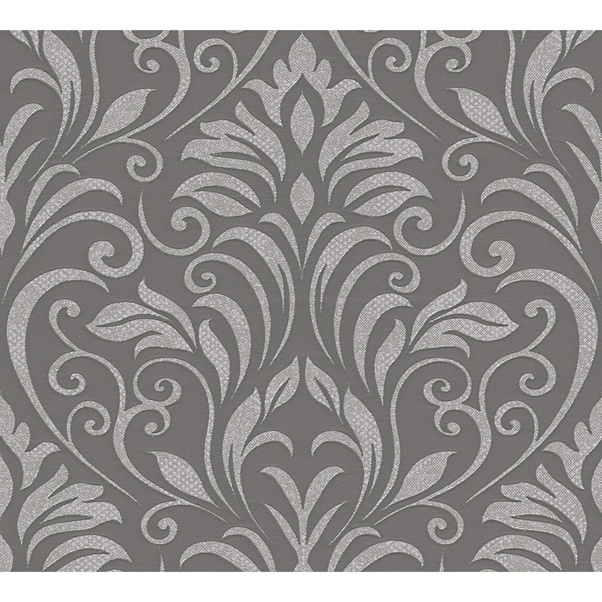Moments - Baroque motifs, Flowers and Garlands Grey Wallpaper Roll, Modern  | Walmart Canada