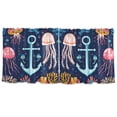 thumbnail image 7 of Yayeee Kitchen Curtains Tier Set of 2 Light Filtering 57"x24" Over Sink Window Panels, Blue Anchor, 7 of 7