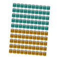 thumbnail image 3 of 100 anillos reutilizables de aluminio 2023 para patas de paloma, numerados y de identificación. naranja y verde, 3 of 7