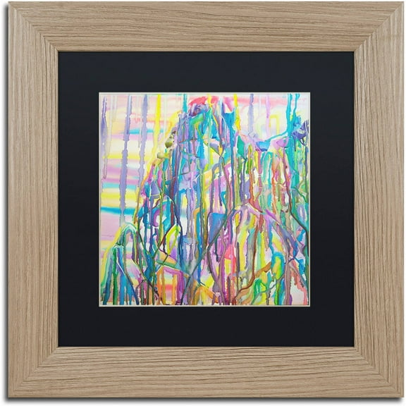 Trademark Fine Art "Kilamanjaro" Canvas Art by Lauren Moss Black Matte, Birch Frame
