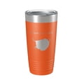 thumbnail image 1 of Griswold Lake Map Tumbler Travel Mug Insulated Laser Engraved Coffee Cup Illinois 20 oz Orange, 1 of 1