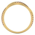 thumbnail image 5 of 0.16 ctw Wedding Band for Women - 14K Yellow Gold Natural Amethyst Stackable Eternity Ring, 5 of 6