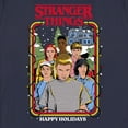 thumbnail image 2 of Netflix Women's Stranger Things Retro Happy Holidays Card Graphic T-Shirt, 2 of 4