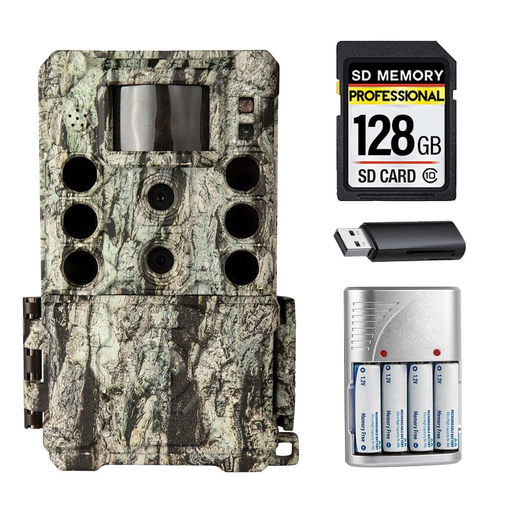 Bushnell Core S-4K No-Glow Trail Camera (Camo) + 64GB + Batteries