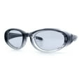 thumbnail image 4 of Oval Beveled Thick Plastic Y2K Sporty Fashion Sunglasses Grey Clear - Grey, 4 of 8