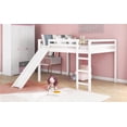 thumbnail image 4 of Full Size Wood Platform Bed with Slide, Sturdy Pine Construction, White, for Bedroom, 4 of 14