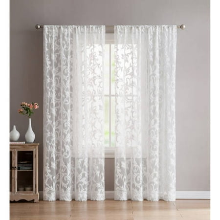 - Better Homes & Gardens Scrolled Vines Window Curtain Panel, Multiple Sizes and Colors Available