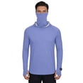 thumbnail image 5 of Maqroz Mens Sun Protection Hoodie UPF 50+ UV Fishing Shirt Long Sleeve Pullover with Face Mask Balaclava Style Lightweight Quick Dry Performance Hiking Jersey, 5 of 8