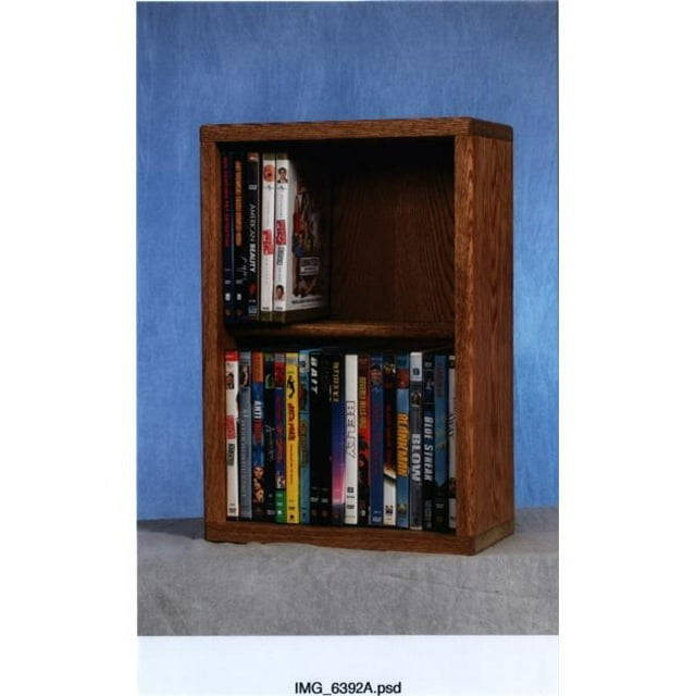 Wood Shed 215-12 Solid Oak 2 Row Dowel DVD Cabinet Tower