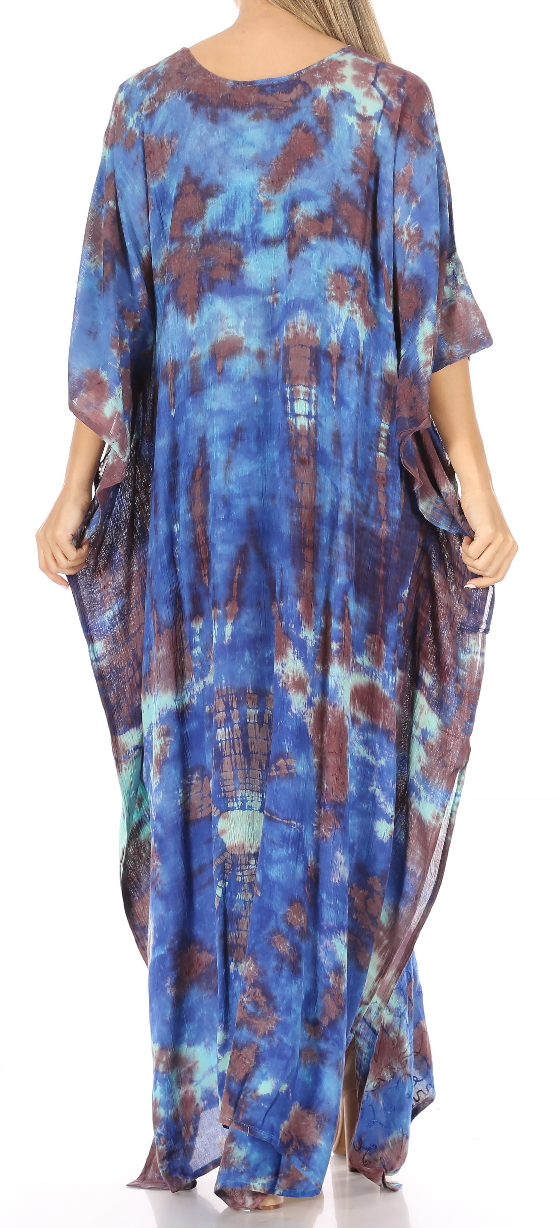 Plus Size Long Caftan For Women Beach Cover Up Casual Kaftan Maxi Gown Dress Loungewear House Dresses For Summer