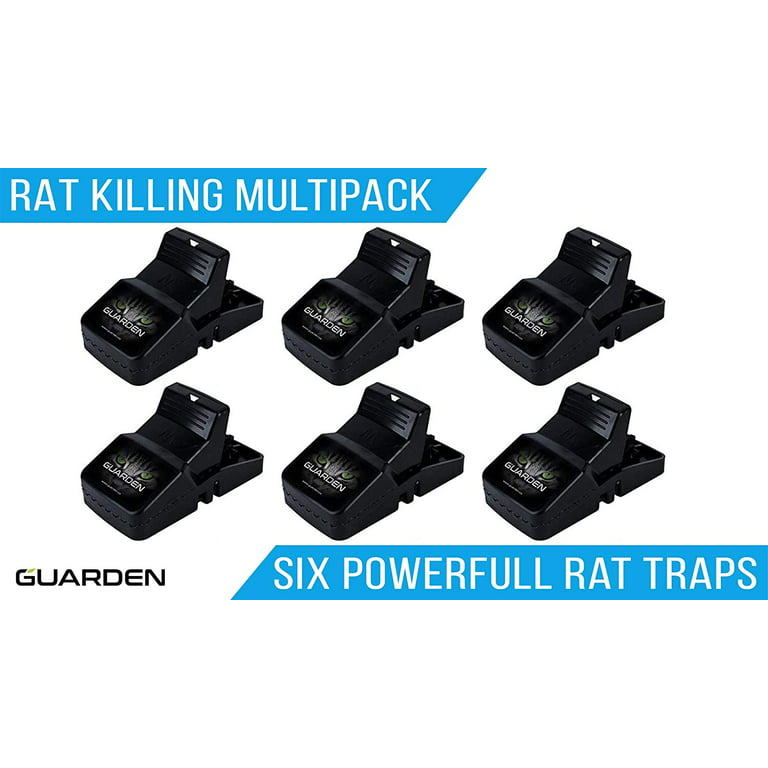  Rat Traps That Work Indoors and Out (6 Pack) Catch Rats, Mice,  and Voles Fast with These Simple to Bait, Safe to Set, Non Electric Rat Trap  for Home, Yard