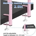 thumbnail image 5 of KitchenKey clamp on Desk Shelf, 2 Tier Office Desk Shelves Organizer, Wood Desktop Supplies Storage Rack, Desk Organizers and Accessories (Pink), 5 of 14