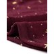 thumbnail image 5 of Top corto Allegra K Borgoña M con cuello alto transparente de malla de estrellas, 5 of 5
