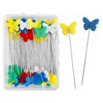 thumbnail image 1 of Alfileres de costura de 100/50 piezas, herramientas de retales de bordado, aguja de posicionamiento, alfileres de botón de Metal fijo, accesorios de costura DIY, 1 of 4