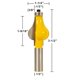 thumbnail image 3 of de brocas para enrutador de pasamanos de 2 piezas con de vástago clásico Ogee / Bead de 1/2 kusrkot Barrena Router Bit, 3 of 5