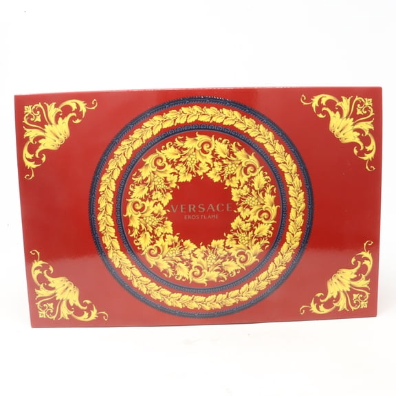 Versace Eros Flame Men 3 Piece Gift Set - 3.4 Oz Eau De Parfum Spray By Versace