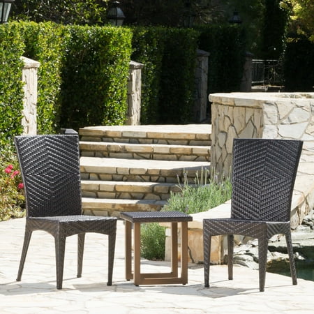 Williams Outdoor 3 Piece Wicker Chat Set With Matching Stacking Williams Outdoor 3 Piece Wicker Chat Set With Matching Stacking Chairs Multibrown