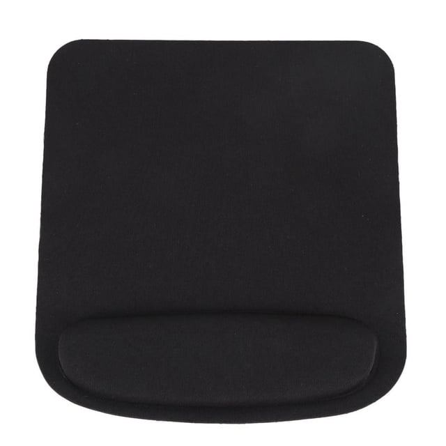 Almohadilla de ratón de EVA con soporte de muñeca rectangular de tela para computadora, color negro, 210 x 230 x 20 mm