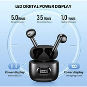 Wireless Earbuds for Samsung Galaxy A15 5G - Bluetooth 5.3 LED Display Headphones Bass Stereo, in-Ear Noise Cancelling Mic, 40H Playback Mini Case IP7 Waterproof Sports Earphones