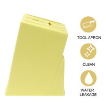 WHAMVOX Knife Stand Knife Holder Block Space-saving Knife Holder 22X16.7X8CM Yellow