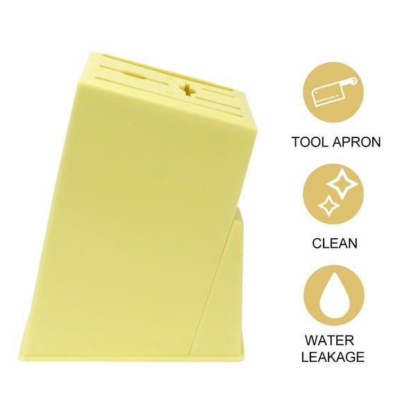 WHAMVOX Knife Stand Knife Holder Block Space-saving Knife Holder 22X16.7X8CM Yellow