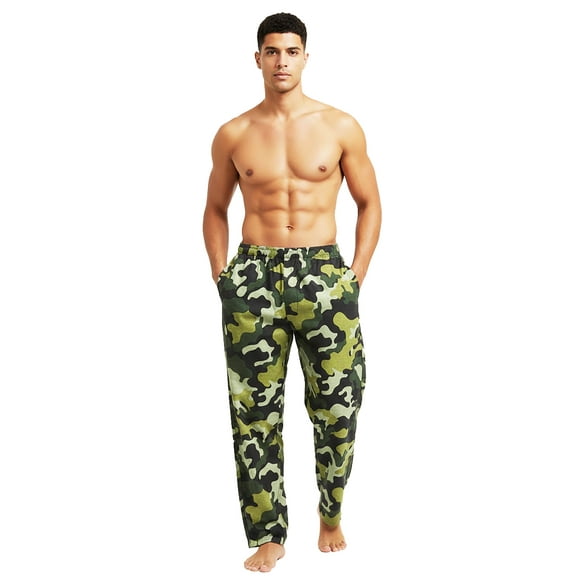 NORTY Men's Cotton Flannel Printed Sleep Lounge Pajama Pants