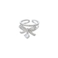 thumbnail image 1 of Sonducket Anillo de apertura para mujer, decoración de circonita de Metal de cobre, anillos de moda ajustables para novia, chicas, dama, suministros de Ropa, zapatos y accesorios Miscelánea Sonducket AP014771-00, 1 of 6