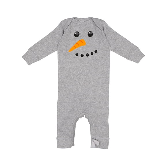 Inktastic Snowman Face Baby Romper Coveralls